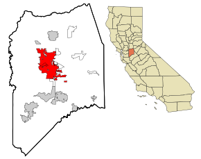 Poziția localității Stockton, California