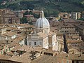 L'église vue depuis le haut de la Torre del Mangia.