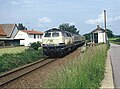 1987: Umgeleiteter Schnellzug fährt durch Westheim