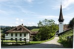 Reformierte Kirche, Pfarrhaus und Verbindungsbrücke