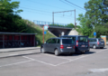 Parking en fietsenstalling aan de voorzijde van het station (2010)