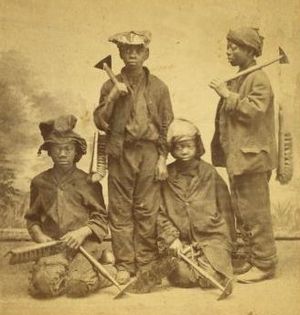 A studio portrait of four New York climbing bo...