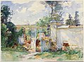 John Singer Sargent, The Gates of a Château, Ransart, aquarelle, 1918.