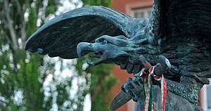 Turul statue in the 12th District of Budapest, Hungary (2005)