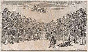 Szenenbild von Burnacini aus der Oper Il Pomo D'Oro, Wien 1668, Metropolitan Museum of Art, New York