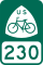 U.S. Bicycle Route 230 marker