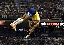 Weltmeister Armand Duplantis bei seinem Siegsprung über 6,10 m