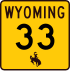 Wyoming Highway 33 signo