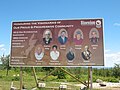 Gedenktafel am Ortseingang von Wikwemikong auf Manitoulin Island