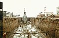 Zerstörer Lütjens (D 185) im Trockendock in Boston, USA, im März 1969