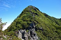 栗沢山からアサヨ峰への登り