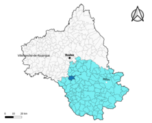 Auriac-Lagast dans l'arrondissement de Millau en 2020.