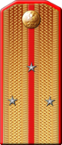 Rank insignia of the Imperial Russian Army until 1917, here Senior lieutenant.