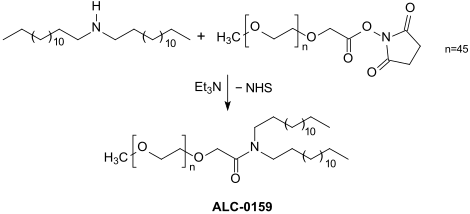 Letzte Stufe der Synthese ALC-0159