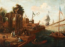 Μεσογειακό λιμάνι με πρόσωπα και πλοία