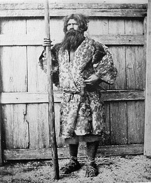 Ainu man, circa 1880.