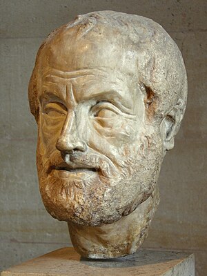Portrait of Aristoteles. Pentelic marble, copy...