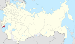 Kuvernementti Venäjän kartalla 1914.