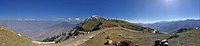 View from the Banihal pass; the pass connects the Vale of Kashmir (left) with the mountainous Jammu region (right) Banihal Pass, Jammu and Kashmir, India.jpg