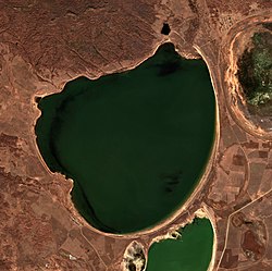 Jezero ze satelitu Sentinel-2 (2018)