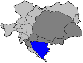 Localização de Bósnia e Herzegovina
