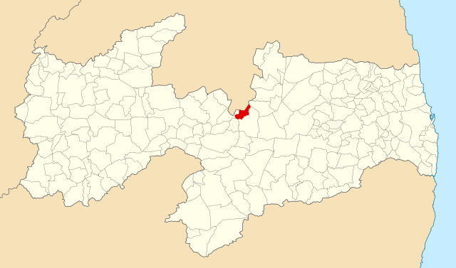 Localização de Tenório na Paraíba