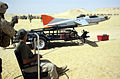 مجموعة من العسكريين المصريين والأمريكيين والهولنديين أثناء تدريب دفاع جوي على الارتفاعات المنخفضة باستخدام هياكل طائرات ميج 23 موجهة بالتحكم عن بعد خلال مناورات النجم الساطع عام 2005