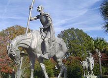 Don Quixote, aluminioa (1947), Brookgreen Gardens, Murrells Inlet, Hego Karolina