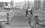 Rekozug auf der Linie 74 wendet leer am Leipziger Platz, 1961