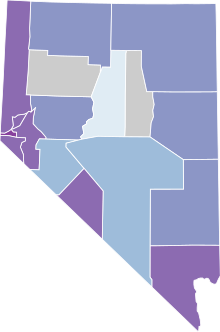 COVID-19 postupující 14denní prevalence v Nevadě podle county.svg