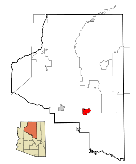 Poloha mesta v štáte Arizona