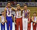 Siegerehrung im Mehrkampf der Altersklasse 12, von links nach rechts: Lorenz Steckel (Silber), Marc Plieninger (Gold) und Niklas Eckhard (Bronze). (weitere Bilder)