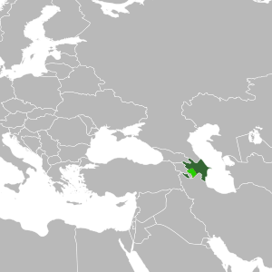 Europe Location Azerbaijan uncontrolled and disputed territories highlighted.svg