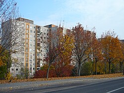 Gazdagréti panelházak ősszel