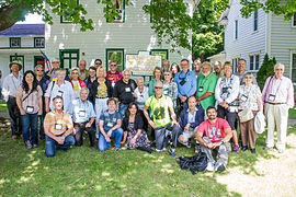 Tour participants at the Robert Ingersoll Museum