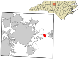 موقعیت در شهرستان گیلفرد، کارولینای شمالی و ایالت کارولینای شمالی.
