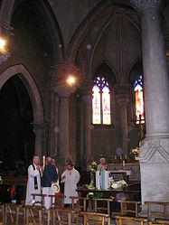 Inside the church in Cosne-d'Allier