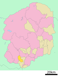Location of Iwafune in Tochigi Prefecture