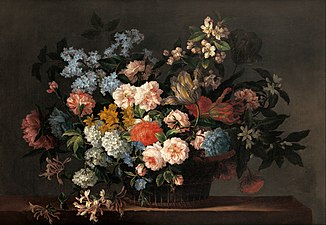 Blumen in einem Korb, Öl auf Leinwand, 73 x 103,50 cm, Art Gallery of South Australia, Adelaide