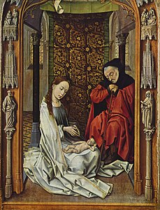 Roger van der Weyden - Nacimiento de Cristo, 1435-1438
