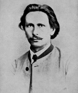 Karl Benz, twenty-five years old, in 1869 (col...