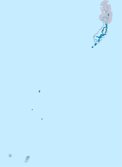 Location of Kayangel in Palau