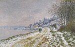 "Le Chemin d'Épinay, effet de neige" (1876) Claude Monet (W388)