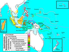 Distribució de les llengües austronèsies