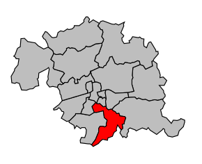 Kanton na mapě arrondissementu Tours