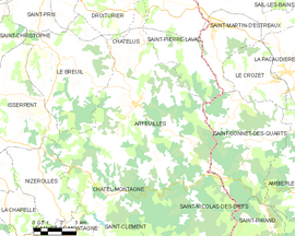 Mapa obce Arfeuilles