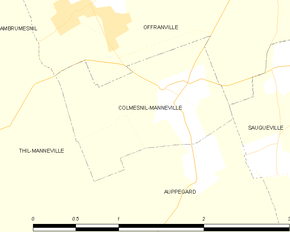 Poziția localității Colmesnil-Manneville