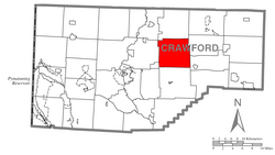 Location of Richmond Township in Crawford County