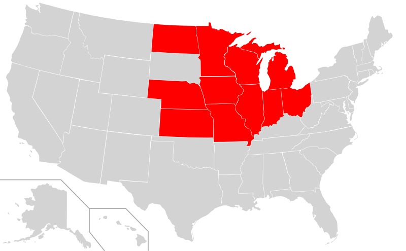 Usa Map Midwest