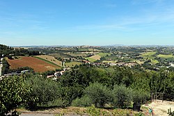 Panorama vers Mogliano depuis Massa Fermana